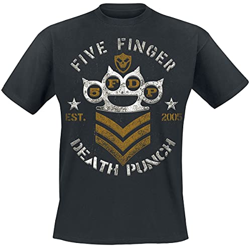 Five Finger Death Punch Brass Knuckles - Chevron Männer T-Shirt schwarz XXL von Five Finger Death Punch