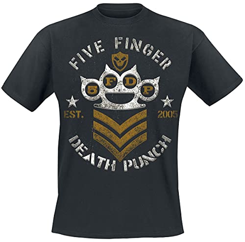 Five Finger Death Punch Brass Knuckles - Chevron Männer T-Shirt schwarz L von Five Finger Death Punch