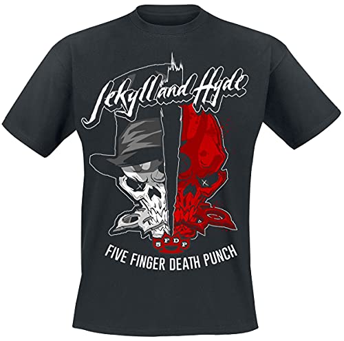 Five Finger Death Punch Jekyll and Hyde Männer T-Shirt schwarz L 100% Baumwolle Band-Merch, Bands von Five Finger Death Punch