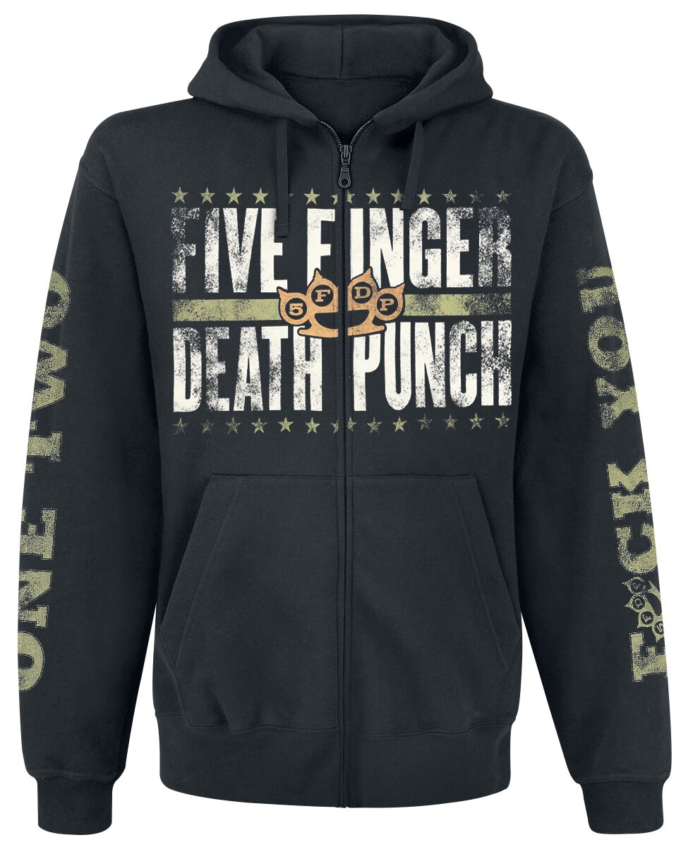 Five Finger Death Punch Kapuzenjacke - Locked & Loaded - S bis 3XL - für Männer - Größe S - schwarz  - EMP exklusives Merchandise! von Five Finger Death Punch