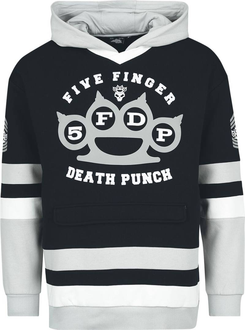 Five Finger Death Punch Kapuzenpullover - EMP Signature Collection - S bis XXL - für Männer - Größe L - weiß/schwarz/grau  - EMP exklusives von Five Finger Death Punch
