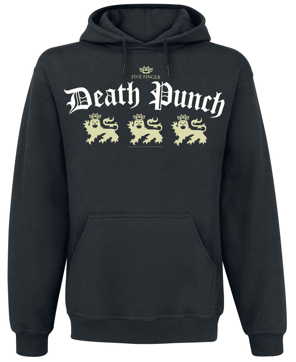 Five Finger Death Punch Kapuzenpullover - Lionheart - S bis 5XL - für Männer - Größe M - schwarz  - Lizenziertes Merchandise! von Five Finger Death Punch