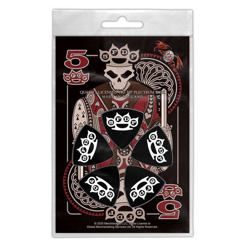 Five Finger Death Punch Knuckle Crown Plektren-Set multicolor von Five Finger Death Punch