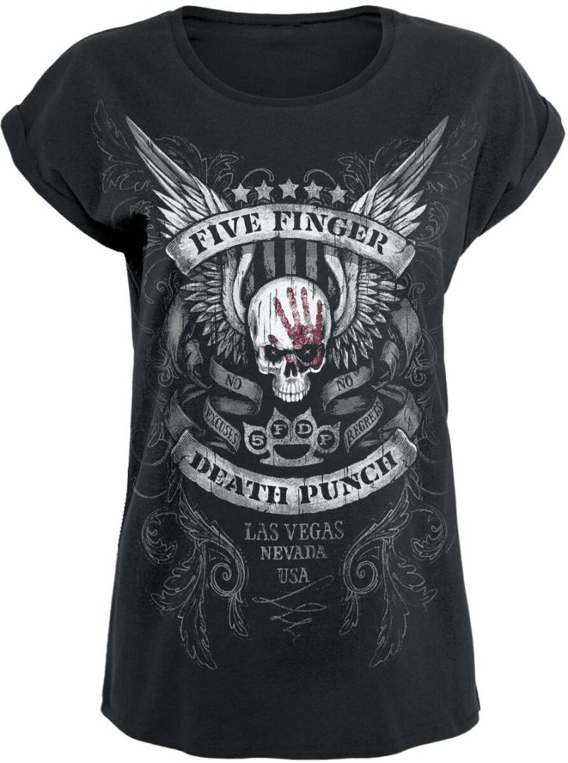 Five Finger Death Punch No Regrets T-Shirt schwarz in XXL von Five Finger Death Punch