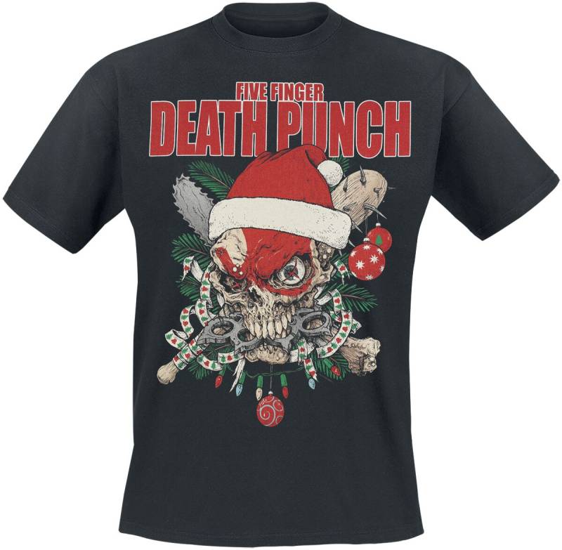 Five Finger Death Punch RAF Knucklehead Xmas T-Shirt schwarz in 5XL von Five Finger Death Punch