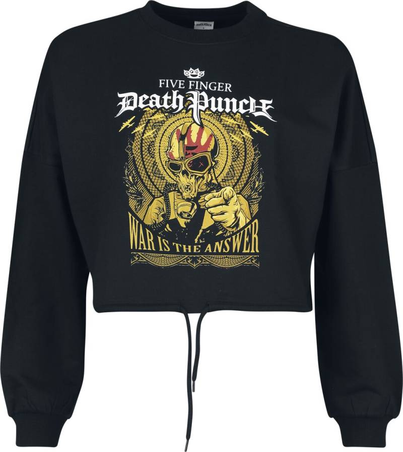 Five Finger Death Punch Sweatshirt - War Is The Answer - M bis XXL - für Damen - Größe L - schwarz  - EMP exklusives Merchandise! von Five Finger Death Punch