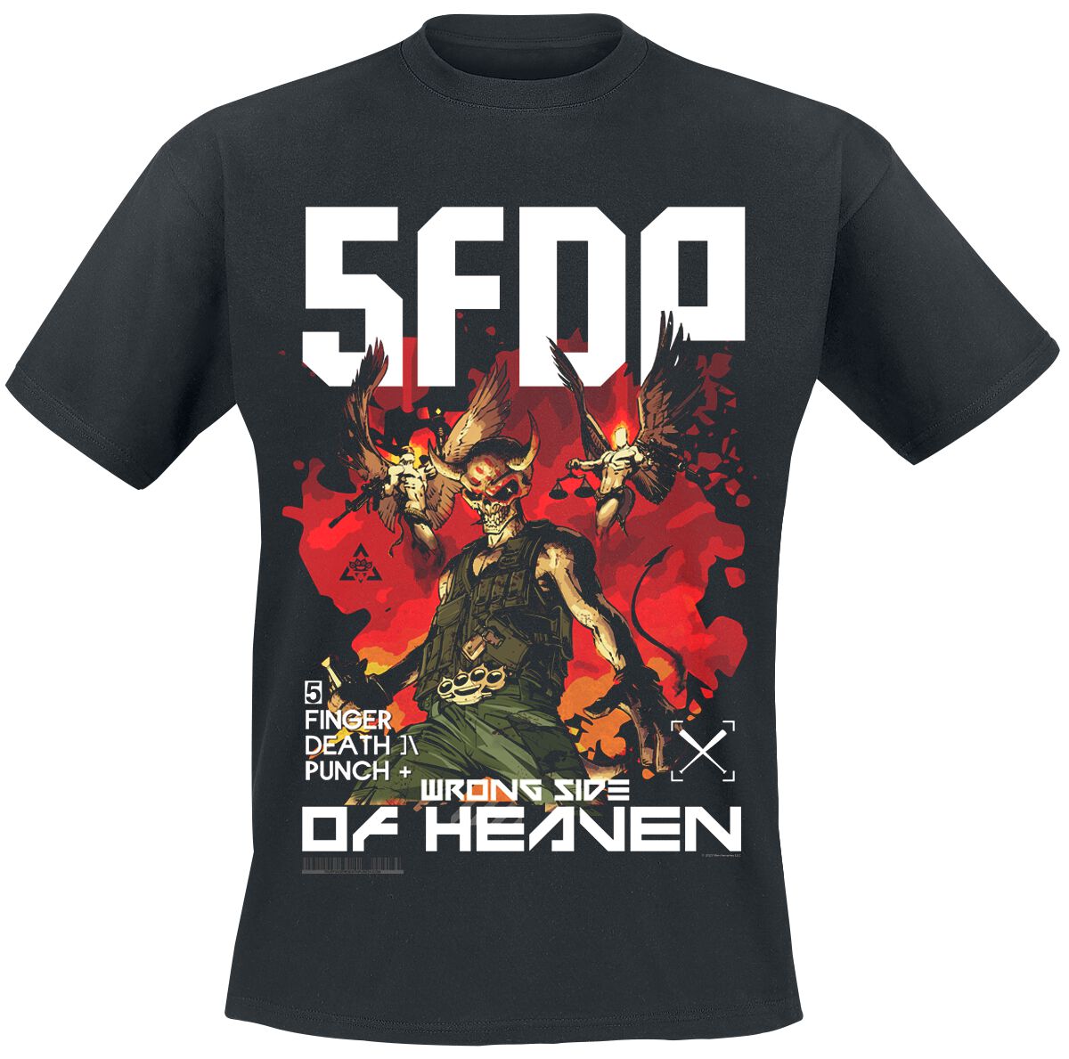 Five Finger Death Punch T-Shirt - Anniversary Wrong Side Of Heaven - S bis 3XL - für Männer - Größe M - schwarz  - Lizenziertes Merchandise! von Five Finger Death Punch