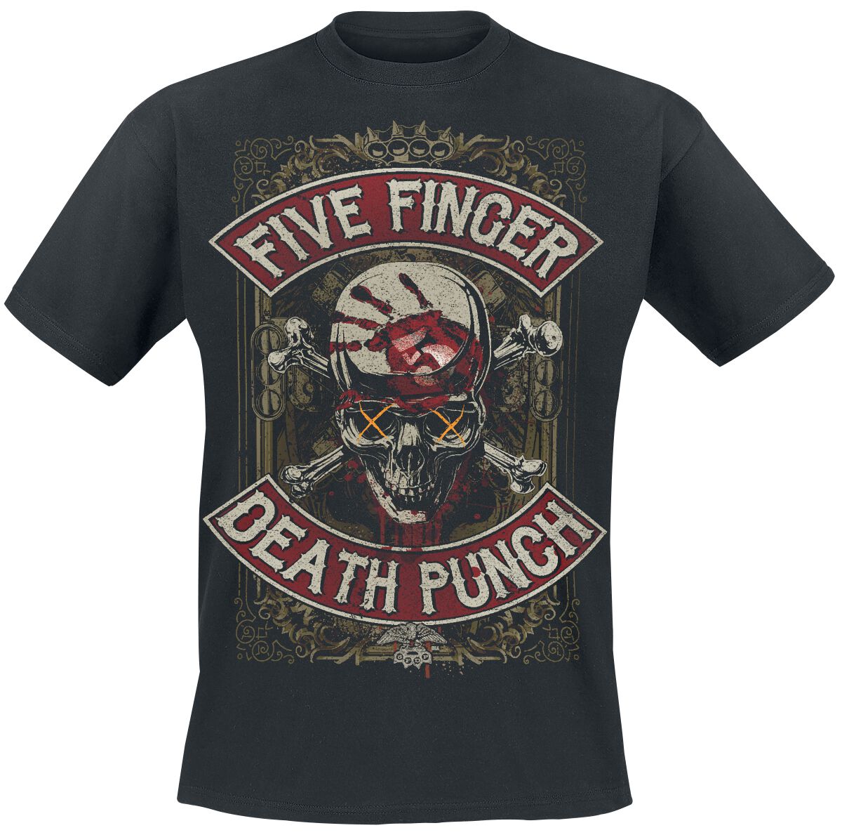 Five Finger Death Punch T-Shirt - Dirty Skull Battle Born - M - für Männer - Größe M - schwarz  - EMP exklusives Merchandise! von Five Finger Death Punch