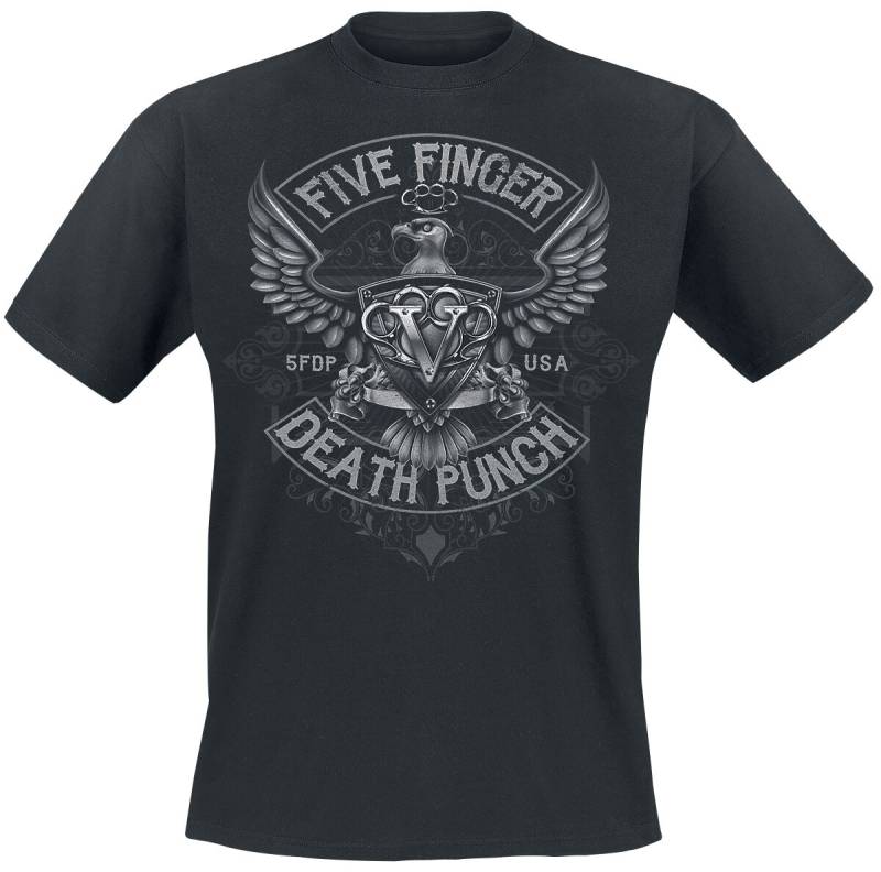 Five Finger Death Punch T-Shirt - Howe Eagle Crest - XL - für Männer - Größe XL - schwarz  - Lizenziertes Merchandise! von Five Finger Death Punch