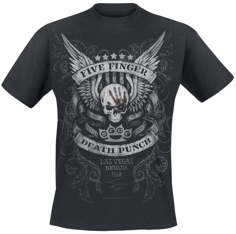 Five Finger Death Punch T-Shirt - No Regrets - S bis 5XL - für Männer - Größe XL - schwarz - EMP exklusives Merchandise! Five Finger Death Punch T-Shirt - No Regrets - S bis 5XL - für Männer - Größe XL - schwarz - EMP exklusives Merchandise! von Five Finger Death Punch