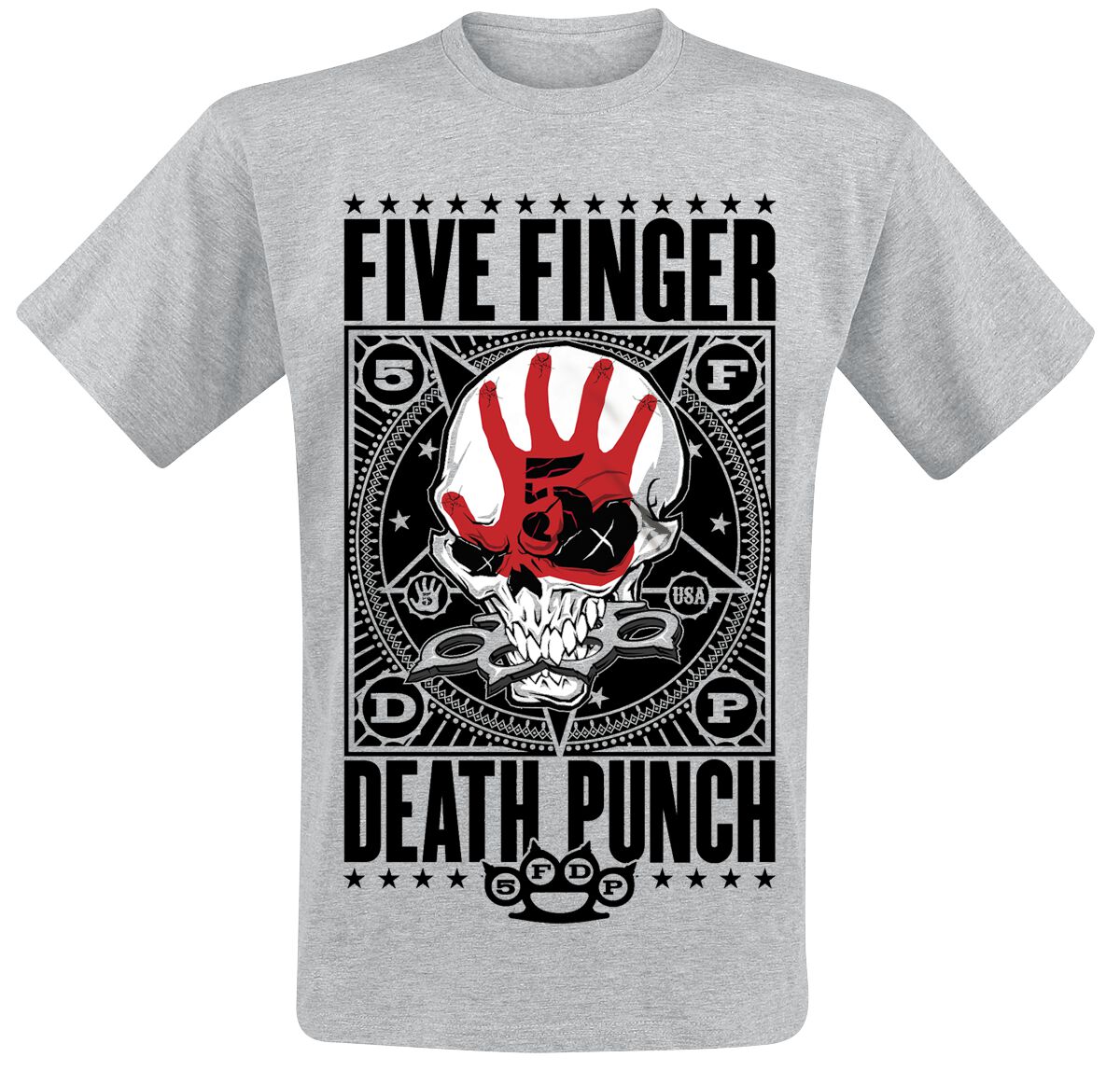 Five Finger Death Punch T-Shirt - Punchagram - M bis XXL - für Männer - Größe XXL - grau meliert  - EMP exklusives Merchandise! von Five Finger Death Punch
