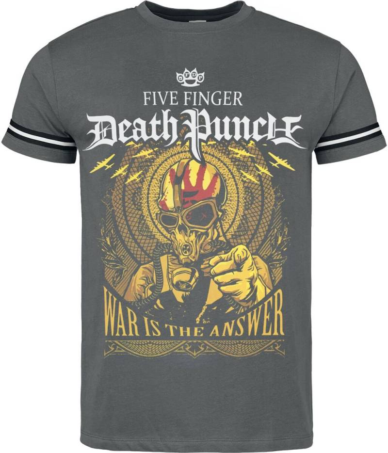 Five Finger Death Punch T-Shirt - War Is The Answer - S bis M - für Männer - Größe M - grau  - EMP exklusives Merchandise! von Five Finger Death Punch