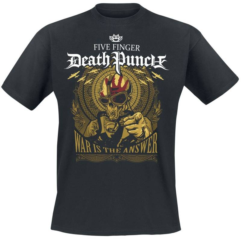 Five Finger Death Punch T-Shirt - War Is The Answer - M - für Männer - Größe M - schwarz  - Lizenziertes Merchandise! von Five Finger Death Punch