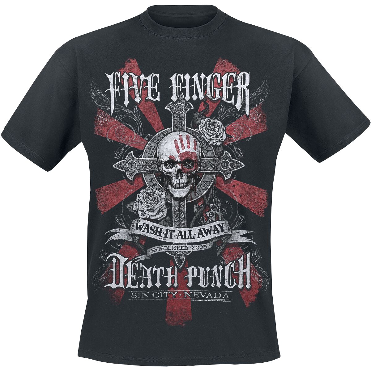 Five Finger Death Punch T-Shirt - WashIt Away - M bis 4XL - für Männer - Größe 4XL - schwarz  - Lizenziertes Merchandise! von Five Finger Death Punch