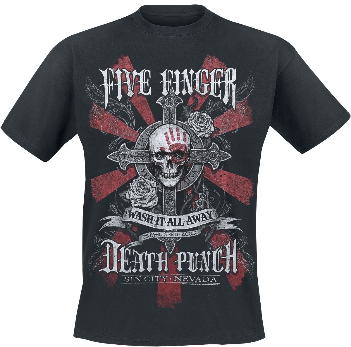 Five Finger Death Punch T-Shirt - WashIt Away - M bis 4XL - für Männer - Größe M - schwarz  - Lizenziertes Merchandise! von Five Finger Death Punch