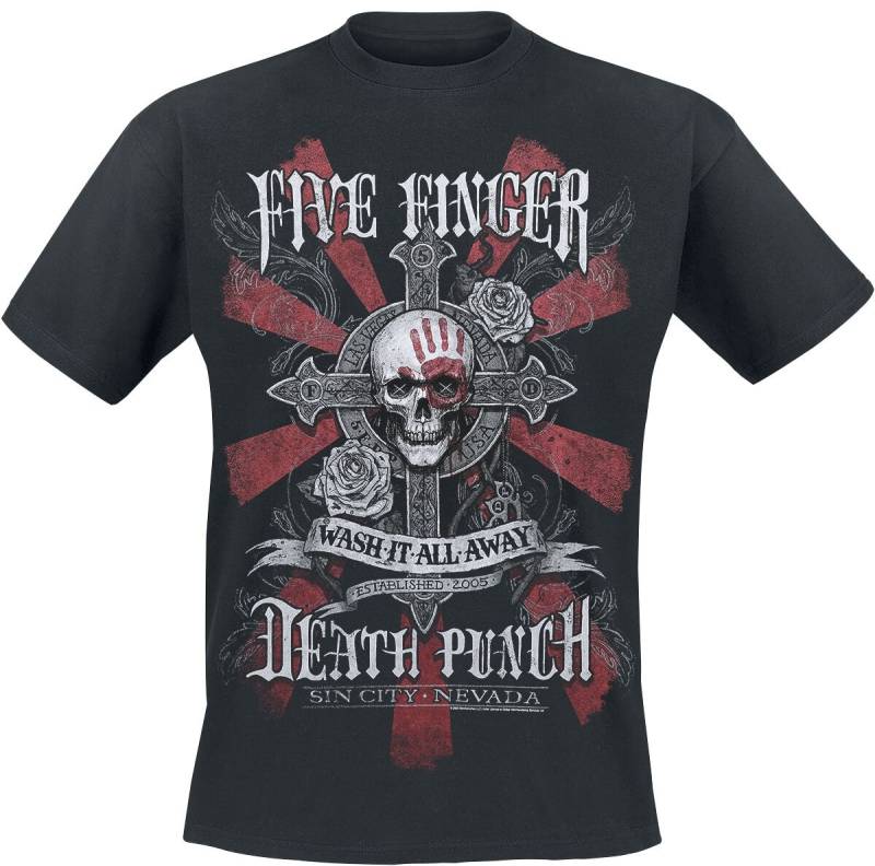 Five Finger Death Punch T-Shirt - WashIt Away - S bis 4XL - für Männer - Größe L - schwarz  - Lizenziertes Merchandise! von Five Finger Death Punch
