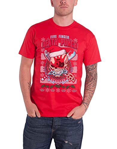 Five Finger Death Punch T Shirt Zombie Kill Xmas Band Logo Nue offiziell Herren M von Five Finger Death Punch