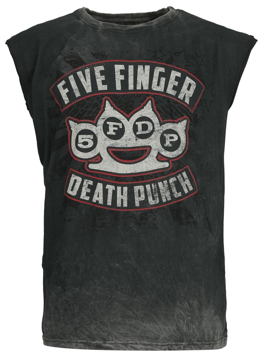 Five Finger Death Punch Tank-Top - Logo - S bis 4XL - für Männer - Größe XXL - grau  - Lizenziertes Merchandise! von Five Finger Death Punch