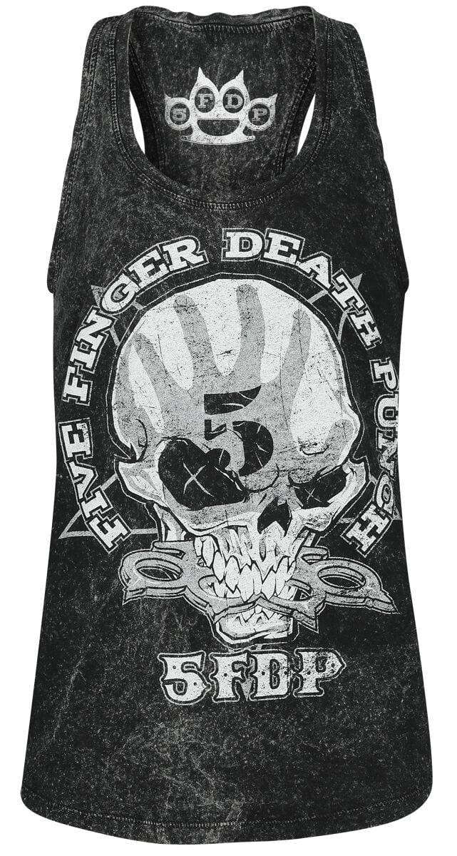 Five Finger Death Punch Top - 1 2 F U - S bis XXL - für Damen - Größe L - anthrazit  - EMP exklusives Merchandise! von Five Finger Death Punch
