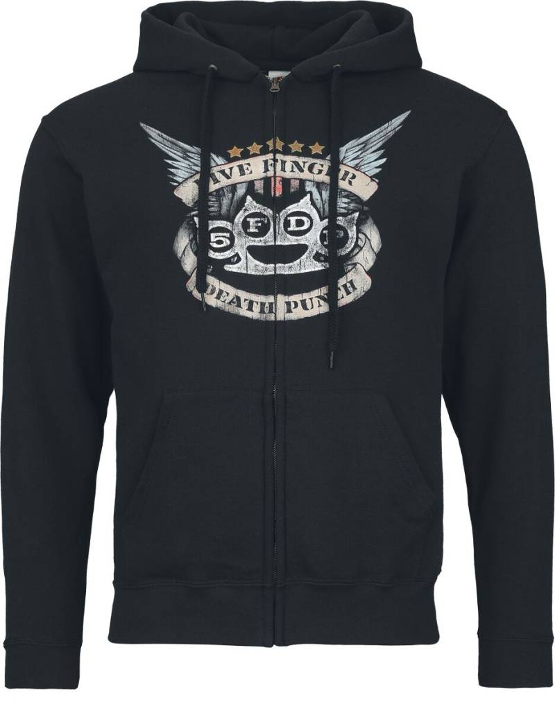 Five Finger Death Punch Winged Knuckles Kapuzenjacke schwarz in XXL Five Finger Death Punch Winged Knuckles Kapuzenjacke schwarz in XXL von Five Finger Death Punch