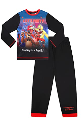 FIVE NIGHTS AT FREDDY'S Langes Pyjama-Set, Schwarz , 8-9 Jahre von Five Nights at Freddy's