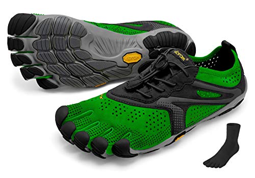 Fivefingers Vibram V-Run Men + Zehensocke, Size:40;Color:Green/Black von Fivefingers