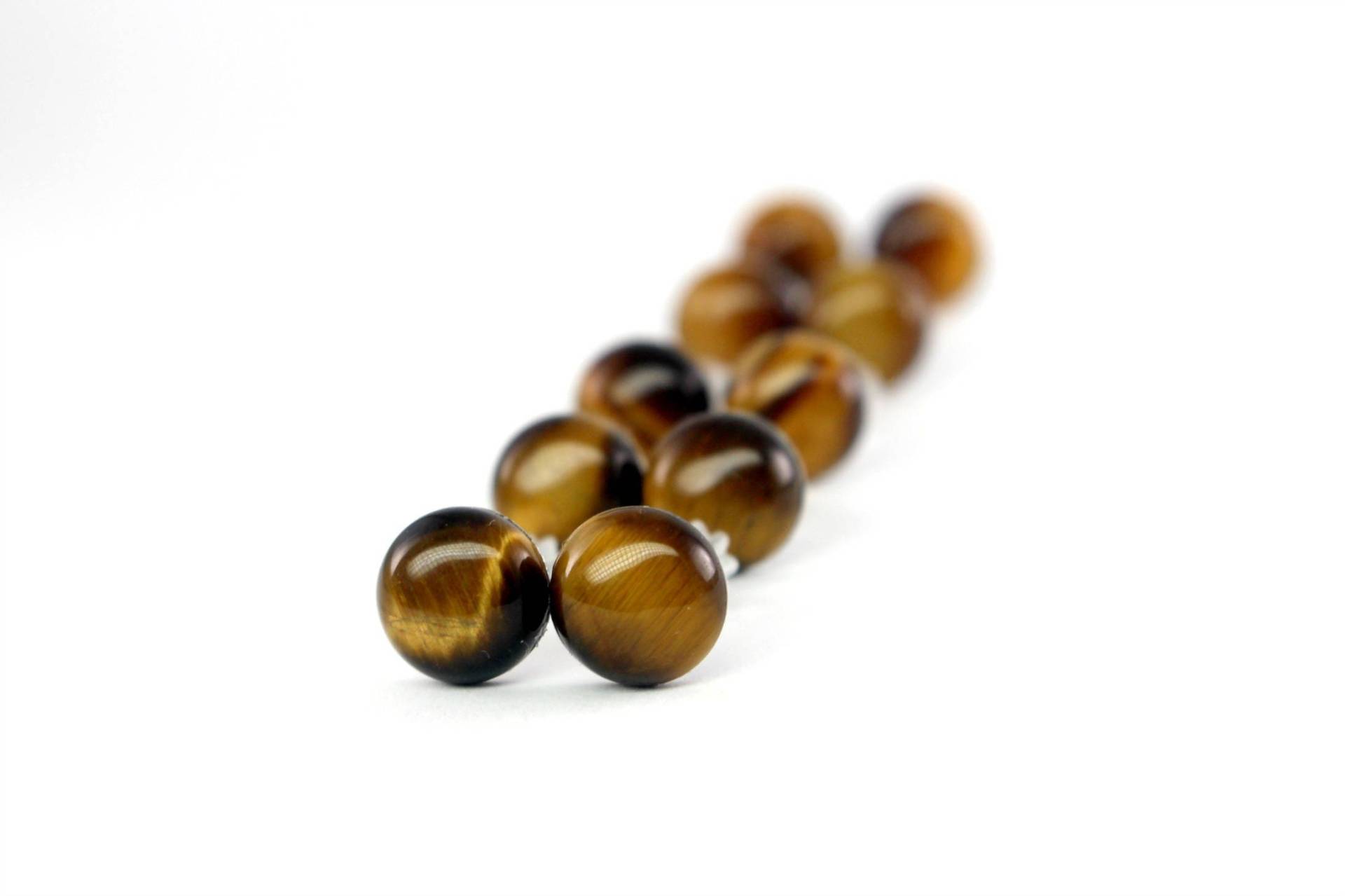 Echte Tigerauge Ohrringe, Edelstahl Ohrstecker, Schmuck, 8 Mm Ohrstecker Echte Tigerauge Ohrringe, Edelstahl Ohrstecker, Schmuck, 8 Mm Ohrstecker von FiveOfMine