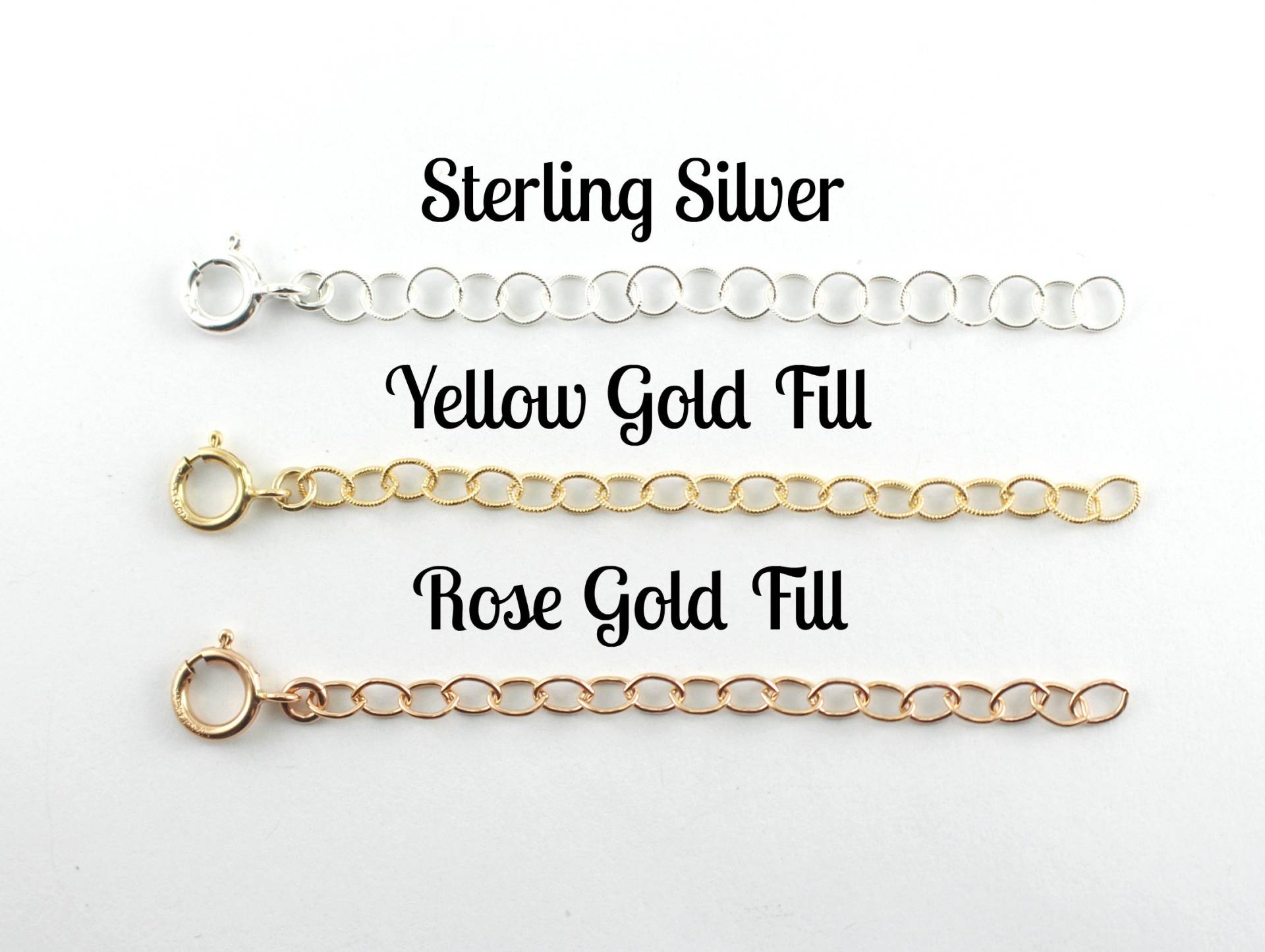 Verstellbare Clip-On-Kette Mit Verlängerungskettchen, 925 Sterling Silber, 14K Gelbgold Fill, Rosegold Fill Verstellbare Clip-On-Kette Mit Verlängerungskettchen, 925 Sterling Silber, 14K Gelbgold Fill, Rosegold Fill von FiveOfMine