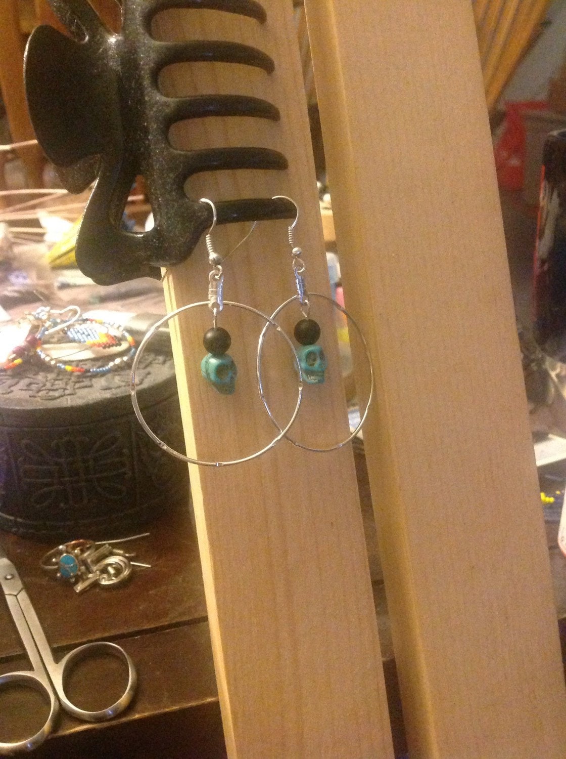 Schädel Creolen Schädel Creolen von FiveTribesDesigns