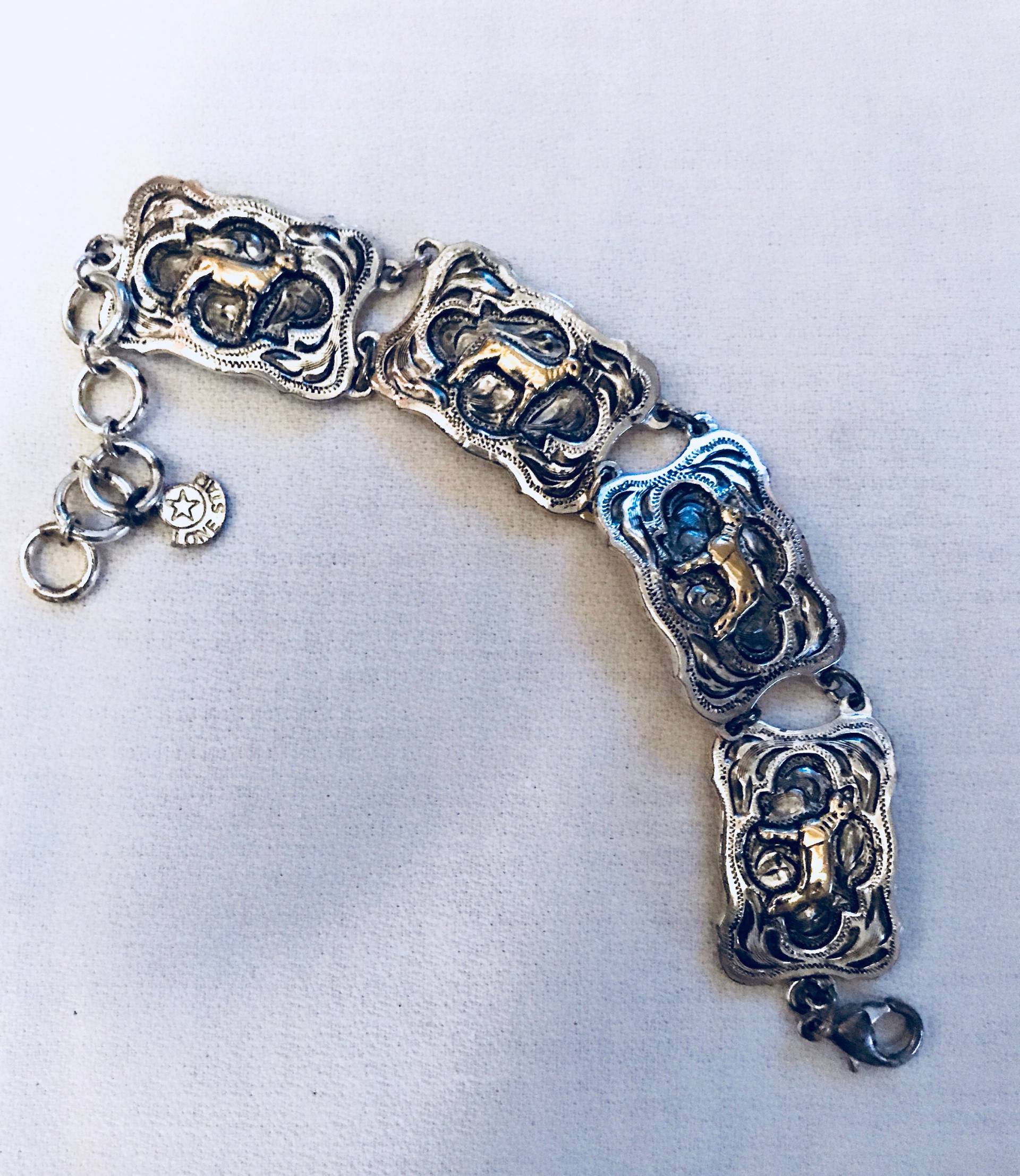 Lone Star Texas Golden Retriever Silber Hund Concha Cowboy Stil Armband Lone Star Texas Golden Retriever Silber Hund Concha Cowboy Stil Armband von FivebunniesByMoxie