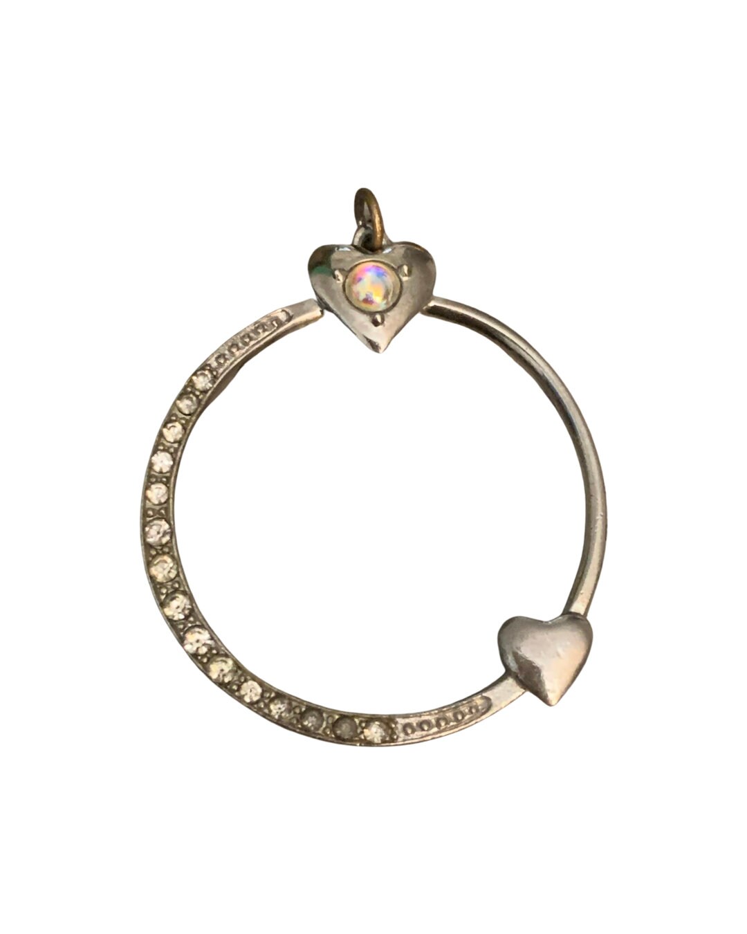Machen Sie Ihre Eigene Halskette, Vintage Signierte Jj Hearts Ice Strasssteine Und Irisierenden Mondstein Opal Cabochon Anhänger Machen Sie Ihre Eigene Halskette, Vintage Signierte Jj Hearts Ice Strasssteine Und Irisierenden Mondstein Opal Cabochon Anhänger von FivebunniesByMoxie