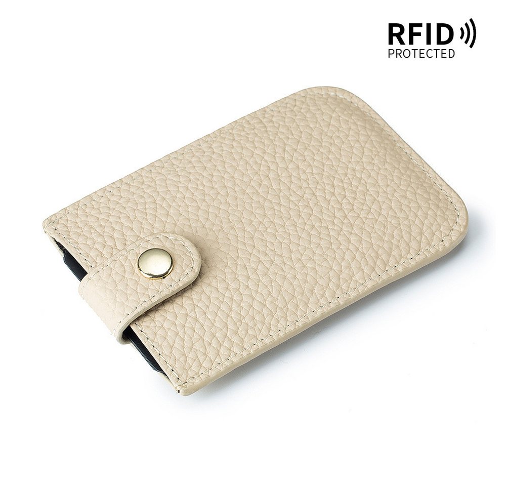 Fivejoy Geldbörse Kartenetui aus Leder, Echtleder Mini Geldbörse mit RFID Schutz, Damen-Etuis von Fivejoy