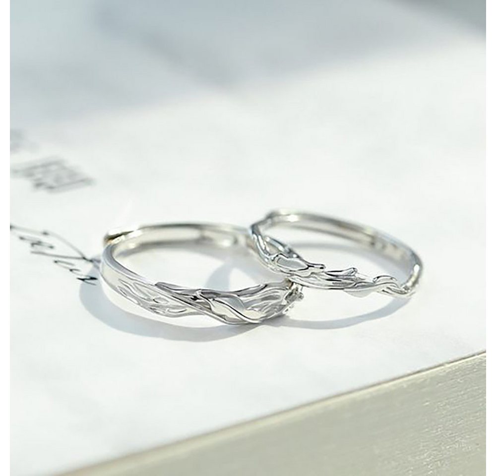 Fivejoy Partnerring S925 Sterling Silber Ring für Paare (Verstellbarer Öffnungsring) (2-tlg), Geeignet für Männer und Frauen von Fivejoy