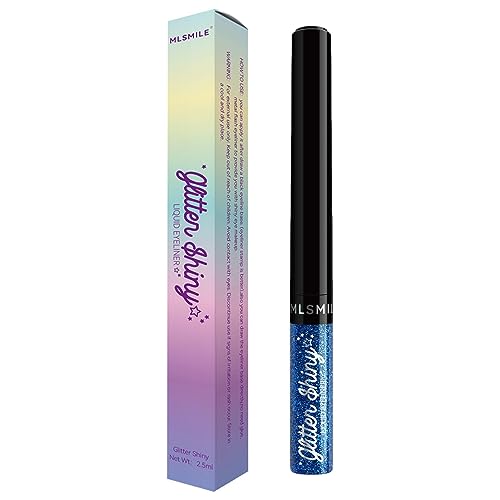 Flüssiger Glitzer-Eyeliner - Pearl Liquid Eyeliner Neon Rainbow Eyeliner Pen - Tragbares funkelndes und schimmerndes Augen-Make-up, Glitzer-Gel-Lidschatten-Flüssigkeit für Frauen und Mädchen Fivetoo von Fivetoo