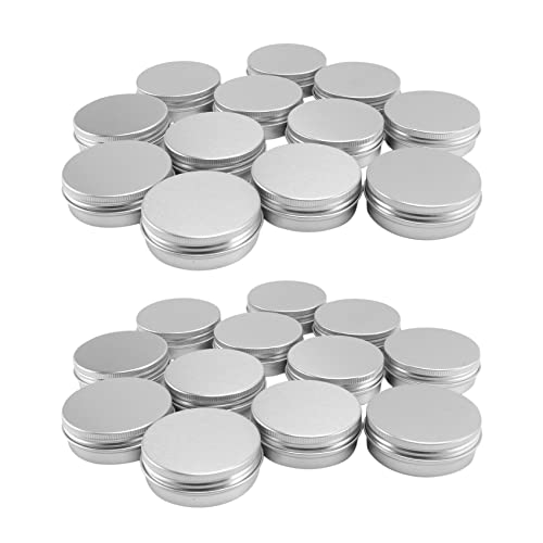 Fivetwofive 24 x 50Ml Aluminium Kosmetik KüBel 50Ml Fassungs VermöGen Kleine Kleine Kosmetik/Kerze/Gewürz Glas Pott von Fivetwofive