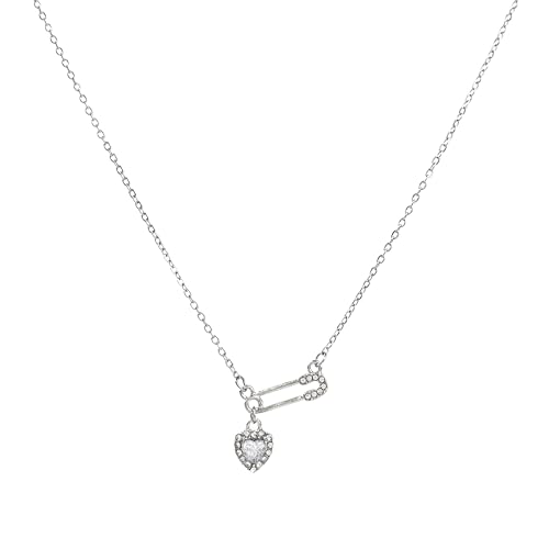 Fivexing Herzförmige Halskette für Damen, unregelmäßiger Y2K-Silber, modischer Anhänger, ästhetischer Schmuck Fivexing Herzförmige Halskette für Damen, unregelmäßiger Y2K-Silber, modischer Anhänger, ästhetischer Schmuck von Fivexing