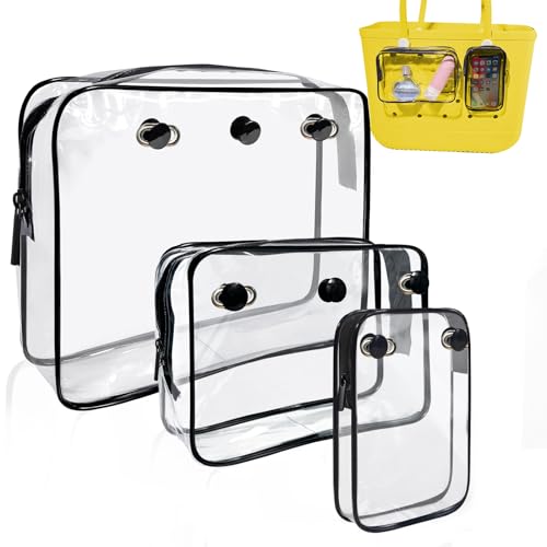 Fiwzzdur Transparente Einsatztasche für Bogg Bag Zubehör, Designer-Reißverschluss-Innentasche, Trennwand, Aufbewahrung, kompatibel mit Bogg-Tasche, transparenter Reise-Kulturbürsten-Organizer für Fiwzzdur Transparente Einsatztasche für Bogg Bag Zubehör, Designer-Reißverschluss-Innentasche, Trennwand, Aufbewahrung, kompatibel mit Bogg-Tasche, transparenter Reise-Kulturbürsten-Organizer für von Fiwzzdur
