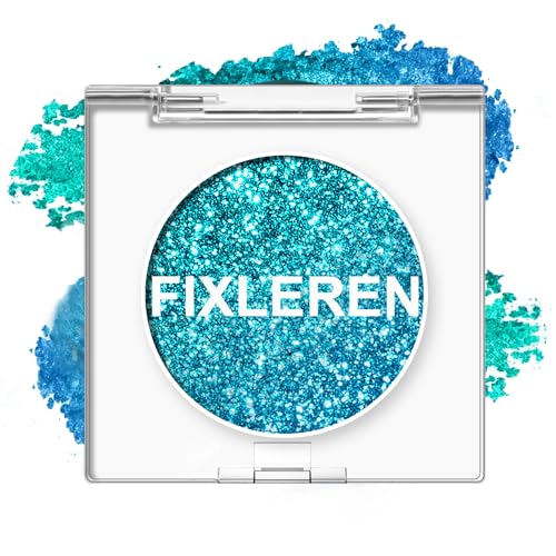 Fixleren - Lidschatten - Highlighting Eyeshadow，Glitter Chamäleon Lidschatten Make-up Palette, Langanhaltend ，Weiche Textur，Bühnen-/Party-Make-up. (Blau-10) von Fixleren