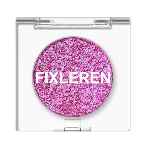 Fixleren Glitter Chamäleon Lidschatten Make-up Palette, Highlighting Eyeshadow，Metallic Changing Langanhaltende holografische Glitter Multichrome Lidschatten, Bühnen-/Party-Make-up. (Rosa-5) von Fixleren