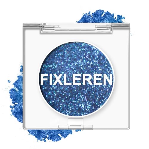 Fixleren Glitter Chamäleon Lidschatten Make-up Palette, Highlighting Eyeshadow，Metallic Changing Langanhaltende holografische Glitter Multichrome Lidschatten, Bühnen-/Party-Make-up. (dunkelblau-11) von Fixleren