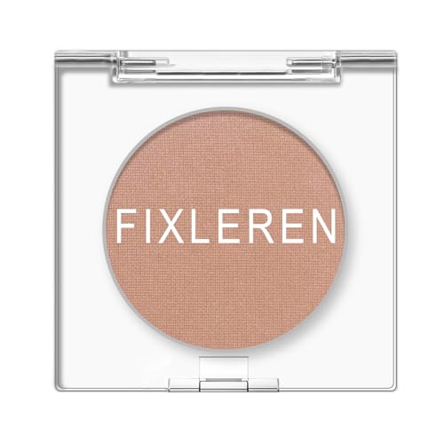Fixleren Single Hellbrauner Lidschatten，Matte Eyeshadow，Metallic Langanhaltende holografische Multichrome Lidschatten,Bühnen-/Party-Make-up. (Hellbraun-M21) von Fixleren
