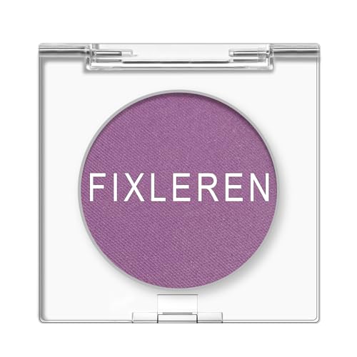 Fixleren Single Lila Lidschatten，Matte Eyeshadow，Metallic Langanhaltende holografische Multichrome Lidschatten,Bühnen-/Party-Make-up. (Lila-S43) von Fixleren