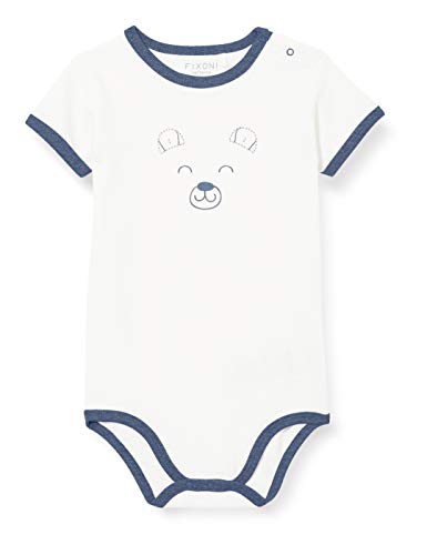 FIXONI Unisex Baby Body Short slewe with Print Kleinkind T-Shirt-Satz, China Blue, 50 von Fixoni