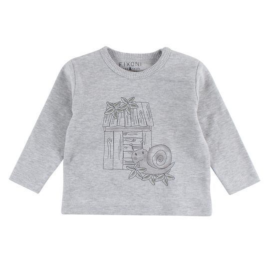 Fixoni Shirt Grow Schnecke grau unisex von Fixoni