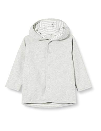 FIXONI Unisex Baby Reversable Cardigan Wendejacke, Grey Melange, 86-92 von Fixoni