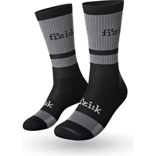 Fizik Unisex Geländewagen Fahrradsocken, grau/schwarz, 35-39 von Fizik