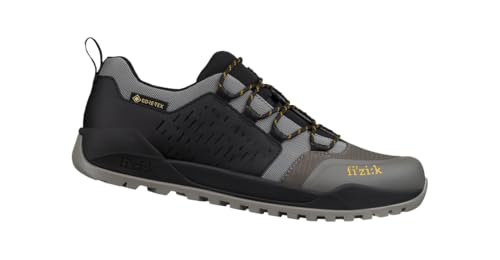 Fizik Unisex Terra Ergolace GTX Flat Off-Road-Fahrradschuhe, Grau/Schwarz, 47 EU von Fizik