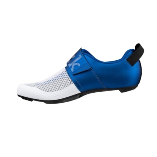 Fizik Unisex Transiro Hydra, Innovative Triathlon-Schuhe Wanderschuh, White/Metallic Blue, 45 EU von Fizik