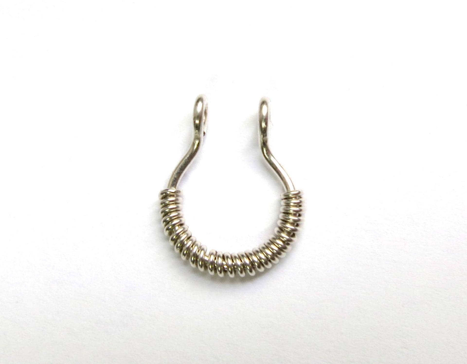 Faux Septum Ring - Silber Oder Gold Draht Gewickelt Kein Piercing Faux Septum Ring - Silber Oder Gold Draht Gewickelt Kein Piercing von FizzCatCreations