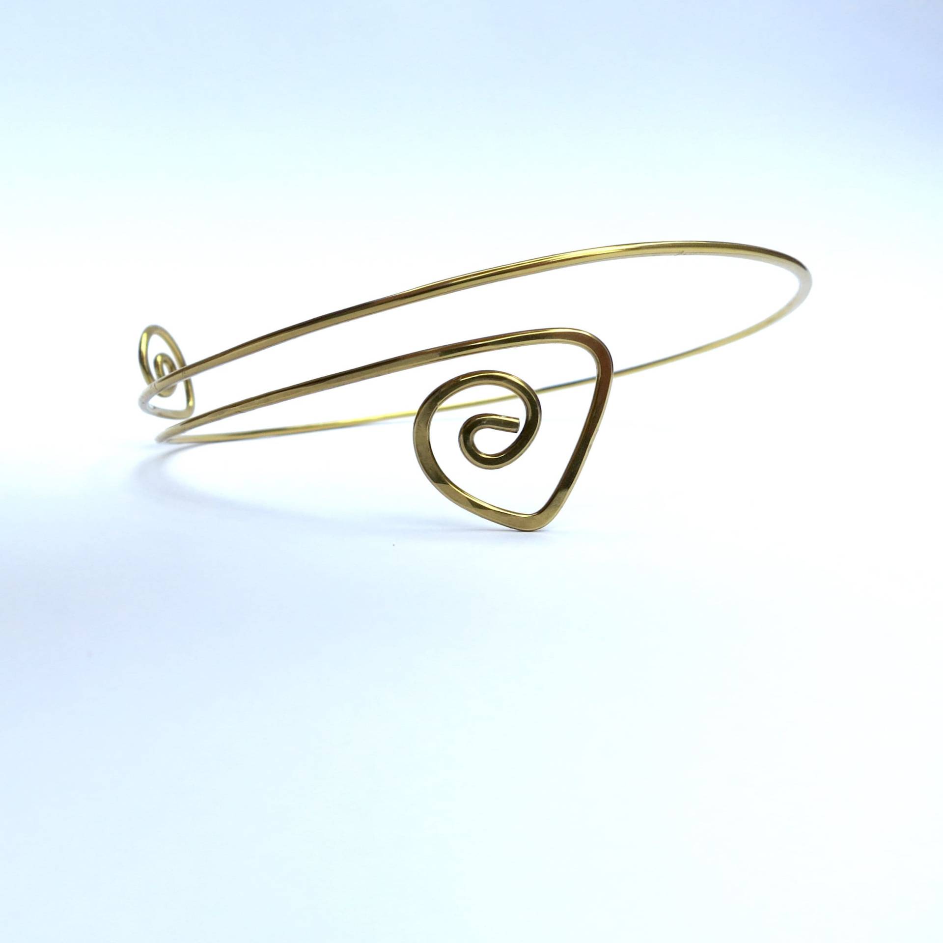 Messing Oder Sterling Silber Oberarm Armband - Gold Verstellbarer Armreif Brautschmuck von FizzCatCreations